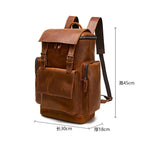 Classic leather hiking rucksack
