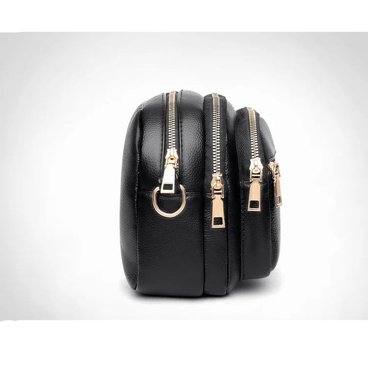 Retro leather shoulder purse