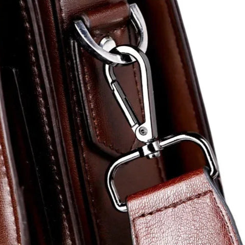 Men's leather briefcase bag