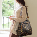Modern leather backpack for women