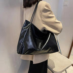 Sleek leather tote bag for women