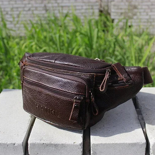 Leather crossbody bum bag