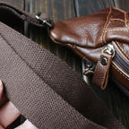 Leather crossbody bum bag