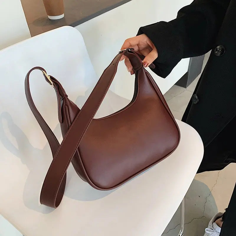 Soft leather shoulder bag