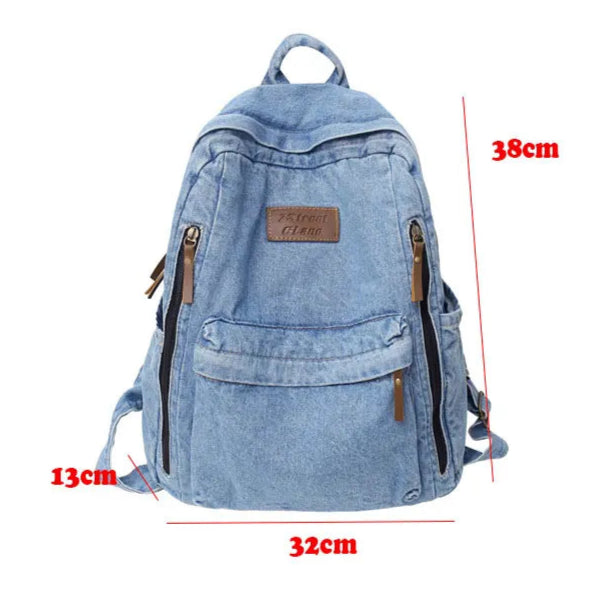 Denim fashion backpack