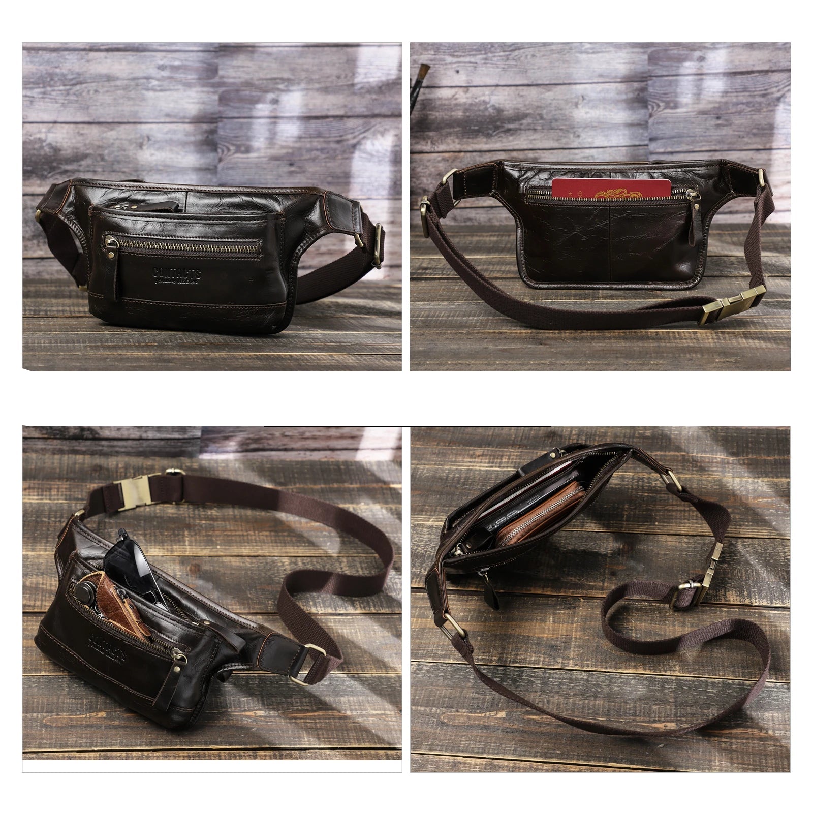 Weekender leather waist bag