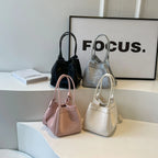 Suede box slouch bag