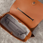 Suede tote bag with large shoulder strap