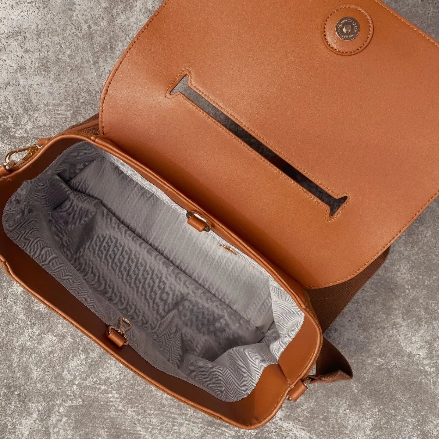 Suede tote bag with large shoulder strap
