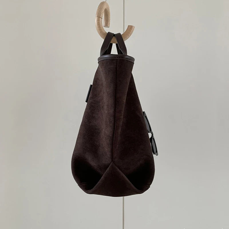 Classic suede tote bag