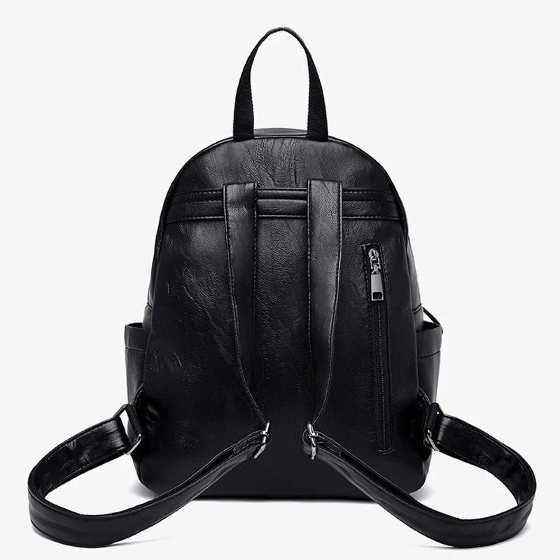 Elegant women’s leather backpack