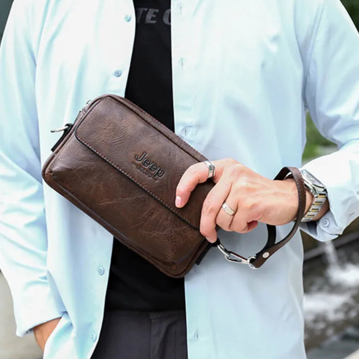 Vintage leather crossbody bag