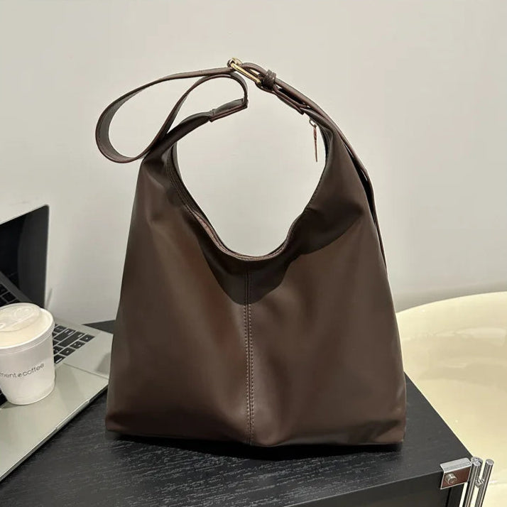 Classic soft leather tote bag for women