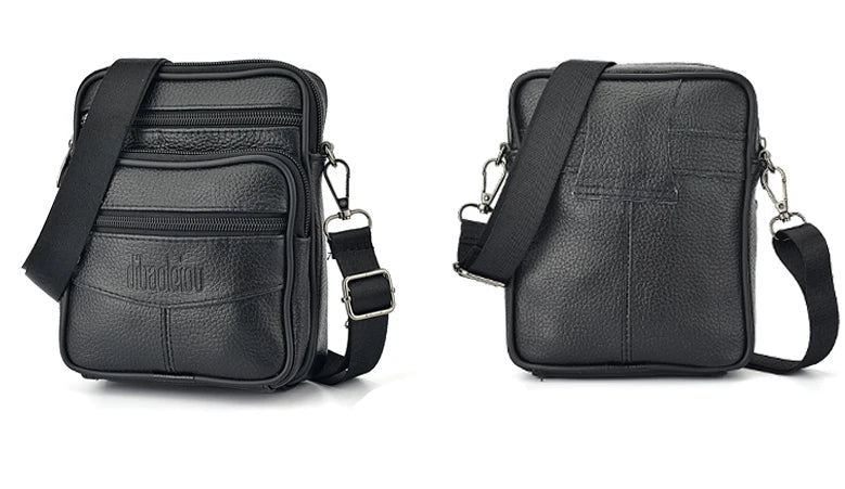 Structured leather crossbody bag