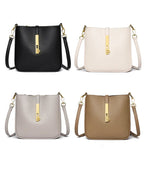 Functional leather crossbody bag