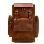 Classic leather hiking rucksack