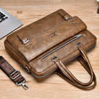 Classic leather briefcase for men
