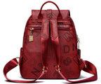 Designer-style leather backpack