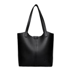 Structured leather tote bag