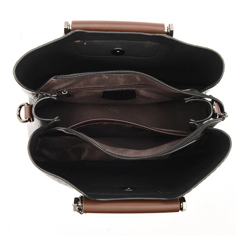 Vintage-inspired leather handbag