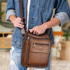 Fashionable leather crossbody bag