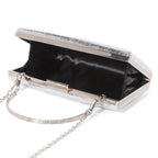 Leather handbag with structured silhouette