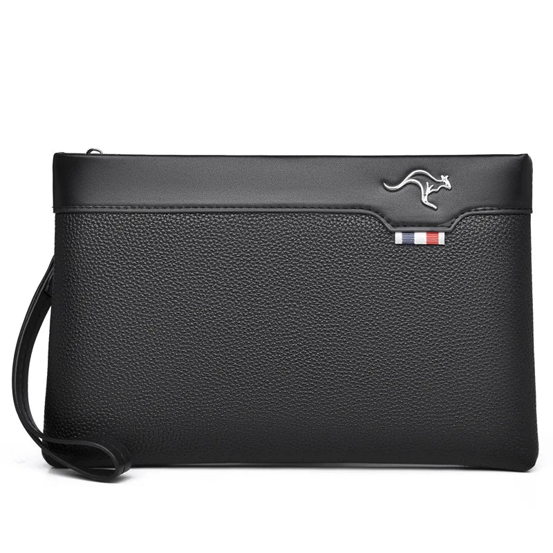Compact leather clutch for essentials
