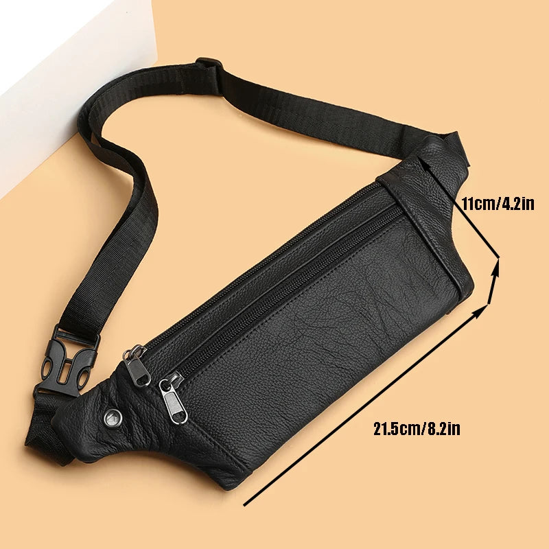 Soft-touch leather bum bag