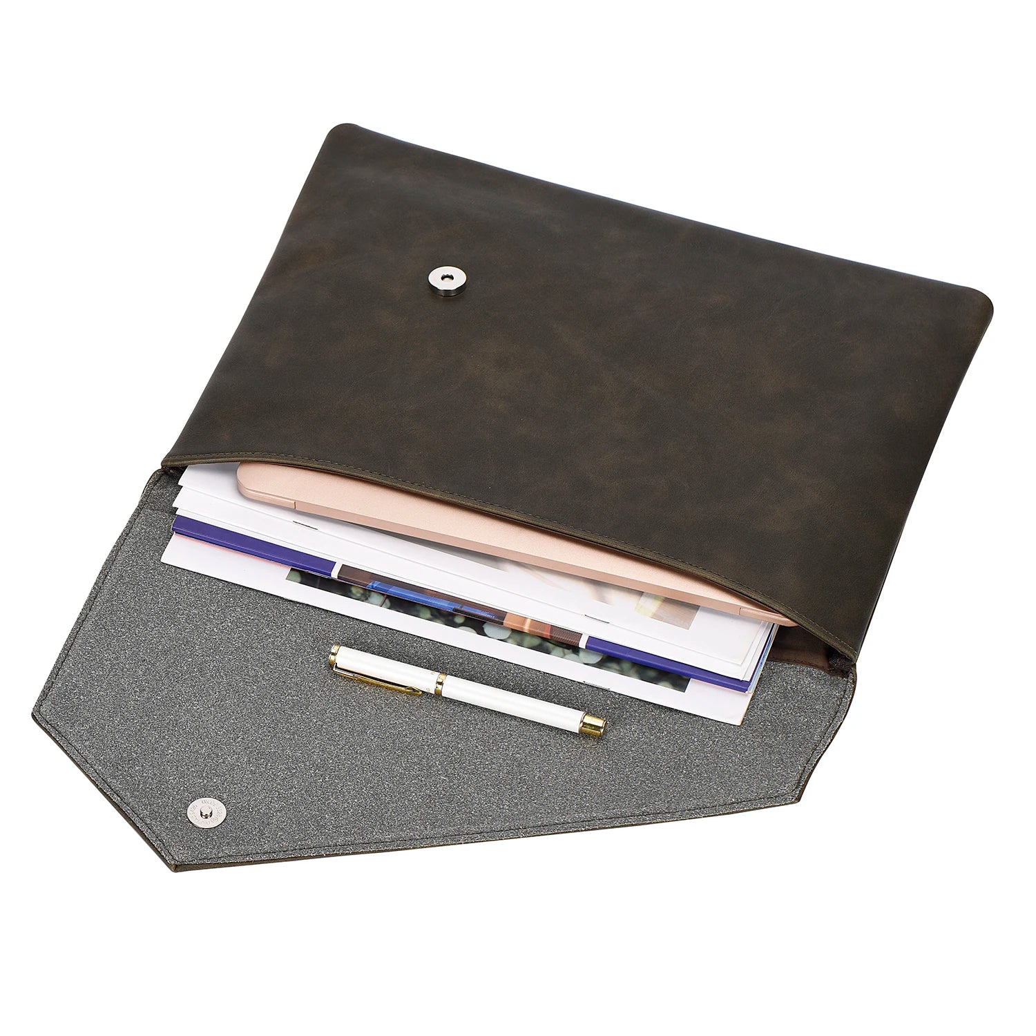 Men's leather clutch bag