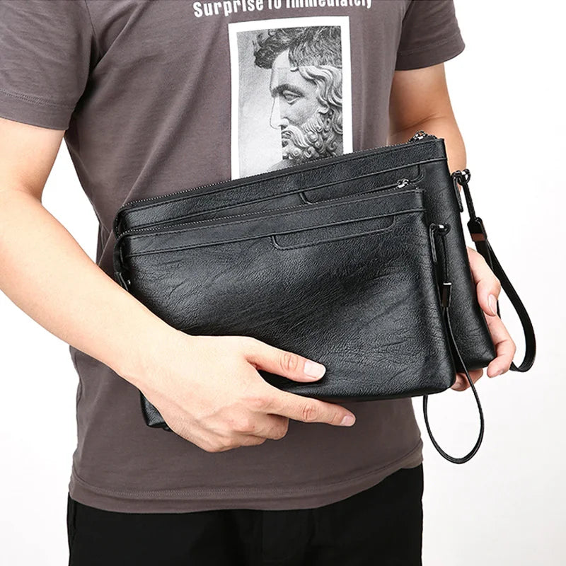 Classic leather clutch