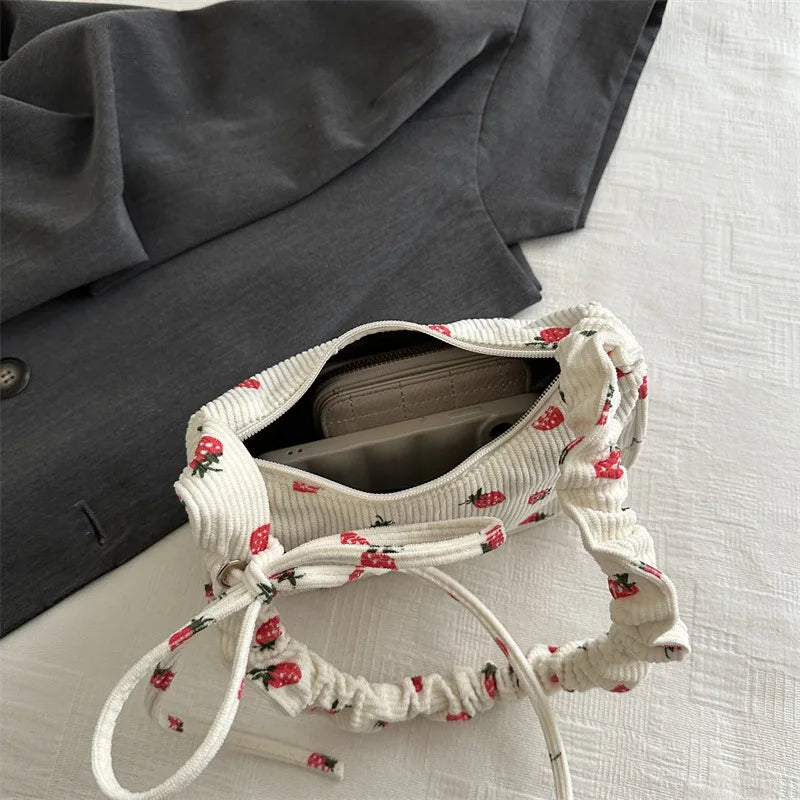 Corduroy hobo bag