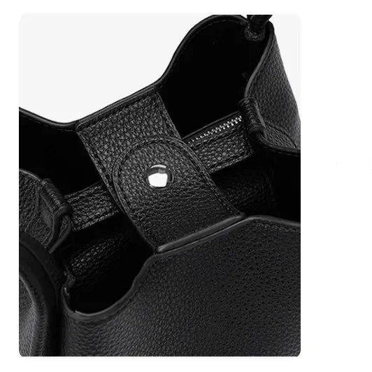 Square leather shoulder bag