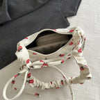 corduroy handbag with strawberry print