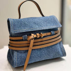 Elegant denim clutch bag for evening looks