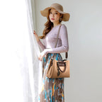 Vintage-inspired leather handbag