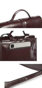 Classic leather satchel