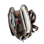 Travel vintage leather backpack