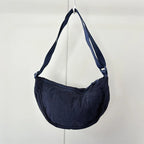 Corduroy handbag with adjustable shoulder strap