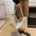 Sleek leather tote bag for women