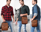 Fashionable leather crossbody bag