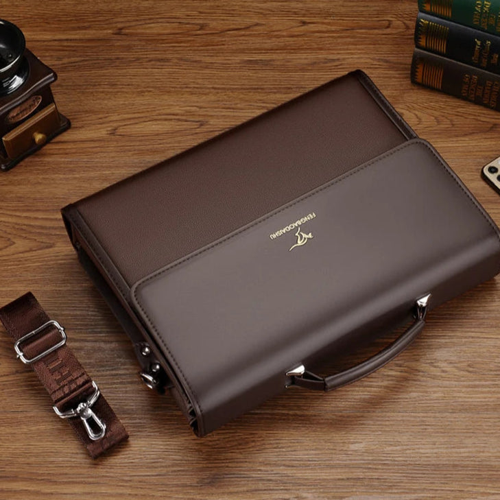 Men's formal leather briefcase