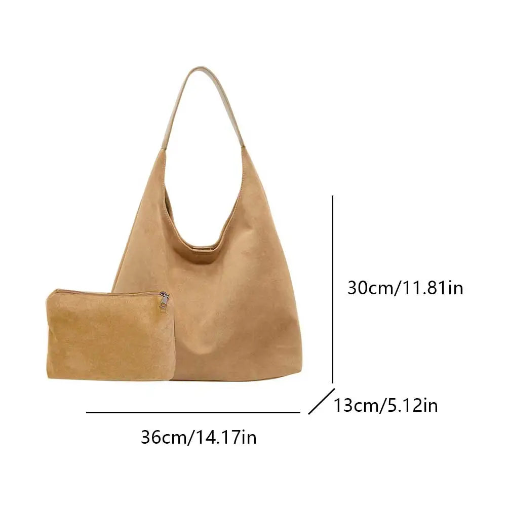 Suede hobo bag