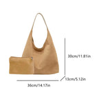 Suede hobo bag