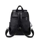 Women’s structured leather backpack
