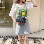 Small leather crossbody sling bag