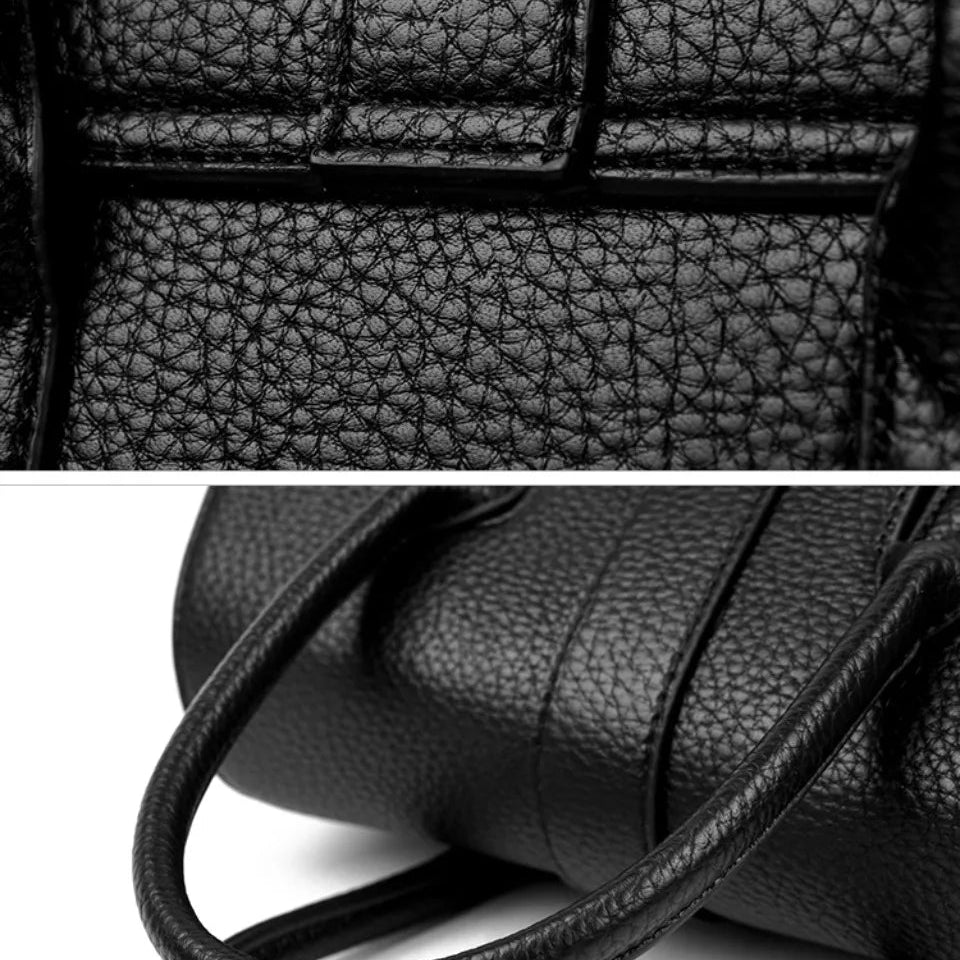 Designer-inspired leather handbag