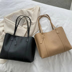 Trendy soft leather tote bag