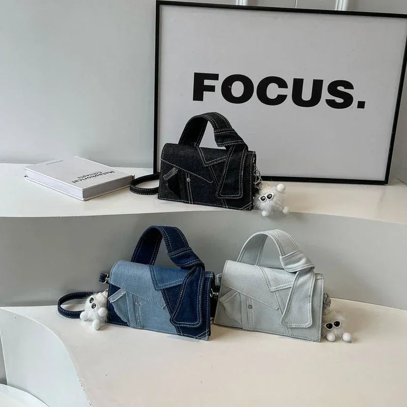 Fashion crossbody denim handbag
