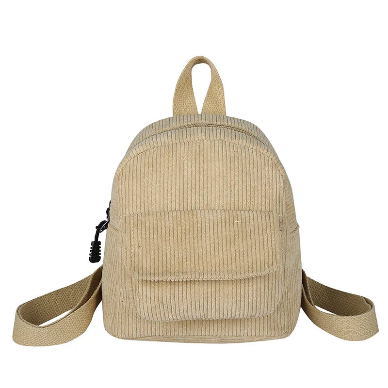 Mini corduroy backpack