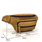 Classic leather bum bag for men